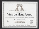 Etiquette De Vin Du Haut Poitou Sauvignon  -  Sté Des Régates Rochelaises  - Thème Bateau - Battelli A Vapore