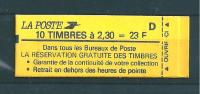 France Carnet Fermé N°2614-C2 10 Timbres  Marianne 2,30 - Definitives