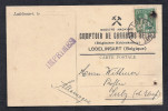 LODELINSART CHARBON KOHLE PERFORE BELGIQUE BELGIUM BELGIEN PERFORES PERFIN PERFINS LOCHUNG PERFORADO - 1909-34