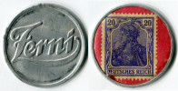 N93-0147 - Timbre-monnaie Zerni - 20 Pfennigs - Kapselgeld - Encased Stamp - Noodgeld