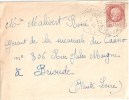 3317 SEMRADE Haute Loire Yv 517 1,50 F BrunOb 1942 Hexagone Recette Auxiliaire Urbaine Lautier D4 - Lettres & Documents