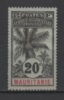 (SA0721) MAURITANIA, 1906 (Definitive, Oil Palm, 20c., Black, Azure And Red). Mi # 6. Mint Hinged* Stamp - Neufs