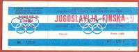 YUGOSLAVIA Vs FINLAND - 1987 Qualifying Football Match For OLYMPIC GAMES 1988. Ticket Billet Soccer Fussball Futbol Foot - Other & Unclassified