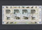 Tajikistan 1996  - Minifogliodi 8 Stamps Used 86/89(Yt)  Protezione Fauna  Gatti - Used Stamps