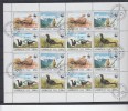 Azerbaidjan 1994  - Minifogliodi 16 Stamps Used  163/66(Yt)  Protezione Fauna    Uccelli - Usati