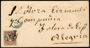 ASTURIAS - EDI O 98 -  CARTA CIRC. A ALEGRIA - MAT. RC \"12 - OVIEDO\" (AZUL) - Lettres & Documents