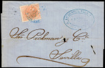 ASTURIAS - EDI O 210 - CARTA CIRC. A SEVILLA - FECH. TREBOL \"GIJON\" (AZUL) - Storia Postale