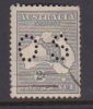 Australia 1913-33 Kangaroo Punctured OS 2d Grey Used - Oblitérés