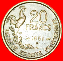 * COCK (1950-1954): FRANCE  20 FRANCS 1951B! G. GUIRAUD! LOW START  NO RESERVE! - 20 Francs
