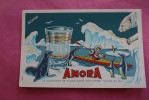 BUVARD PUBLICITAIRE ->MOUTARDE AMORA ESQUIMAU PINGOIN PHOQUE  ICEBERG  VERRE  OURS VINTAGE - Mosterd