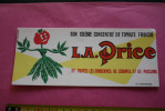 BUVARD PUBLICITAIRE ->L.A. CAPRICE CONCENTRE DE TOMATE FRAICHES ET CONSERVES DE LEGUMES ET DE POISSON  ->VINTAGE RARE - Soep En Saus