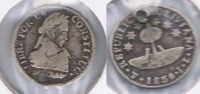 BOLIVIA POTOSI MEDIO SOL 1830 PLATA SILVER X DAÑADO - Bolivie