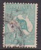 Australia 1915 Third Watermark One Shilling Green Used - Oblitérés