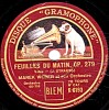 78 Trs - 25 Cm - état TB -  MAREK WEBER - FEUILLES DU MATIN - LA CHAUVE-SOURIS - 78 T - Disques Pour Gramophone