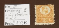 Ungarn  Michel Nr:  8  Ungebraucht *   #4598 - Unused Stamps
