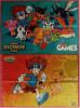 2 X Kids Games Poster Mit Digital Digimon Monsters / Kids Zone  -  Von Ca. 2002 - Merchandising