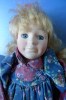 Nice Vintage Porcelain Doll Toy On A Metal Pedestal Stand From Collection - Puppen