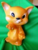 Vintage USSR Rubber Toy FOX Cat  - 1970s - 1980s - Soviet Union Toys - Katzen