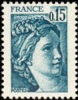 France Sabine De Gandon N° 1966 ** Le  0f15 Vert Bleu - 1977-1981 Sabine (Gandon)