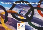 CARTE POSTALE SOUTIEN EQUIPE DE FRANCE OLYMPIQUE HIVER ALBERVILLE 1992 # LA POSTE - Olympic Games