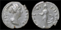 Faustina II AR Denarius Spes Standing Facing - Die Antoninische Dynastie (96 / 192)