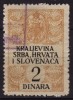 "kraljevINA" Type / 1920 Yugoslavia SHS - Revenue, Tax Stamp - Used - 2 Din - Used - Officials