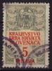 "kraljevSTVO" Type / 1920 Yugoslavia SHS - Revenue, Tax Stamp - Used - 5 Din - Used - Officials