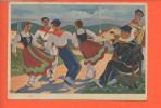 Illustrateur HOMUALK - Pays Basque - Danseurs De Béghiras En Costume Aux Couleurs Nationales (trou De Punaise) - Homualk