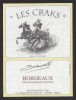 Etiquette De Vin Bordeaux  -  Les Craks  - Thème Chevaux - Horses