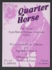 Etiquette De Vin Fronsac 1990 -  Quarter Horse  - Thème Chevaux  -  Obissier à Villegouge (33) - Caballos