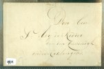 NEDERLAND * HANDGESCHREVEN BRIEF Uit 1828 Van OVERSCHIE Naar KRALINGEN (9914a) - ...-1852 Prephilately