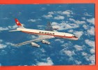 BMQ-04  Swissair Douglas DC-8 En Plein Vol.  Cachet Aeroporto Roma 1962 - 1946-....: Era Moderna