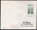 GERMANY SAARLAND Architecture TV Tower FDC Cancelation Saarbrucken (06/05/1956) YT 351 - Lettres & Documents