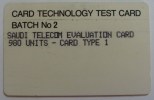 SAUDI ARABIA - Test - Batch No 2 - Evaluation Card - 980 Units - Card Type 2 - 1SAUE - Used - Arabia Saudita