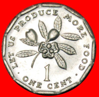 * GREAT BRITAIN (1975-2002): JAMAICA  FAO 1 CENT 1987 UNC CROCODILE ACKEE FRUIT! LOW START NO RESERVE! - Jamaica