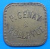 Meurthe-et-Moselle 54 Chanteheux Ferme De Bellevue Paul Genay , Laiton 16x16mm - Monetary / Of Necessity