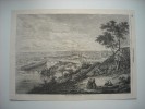 DESSIN 1863. VUE GENERALE DE LA VILLE DE ROUEN............. AVEC EXPLICATIF AU DOS............ - Prenten & Gravure