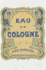 EP 07 / ETIQUETTE PARFUMS  EAU DE COLOGNE   (dimension : 10,70 Cm X 9,00 Cm ) - Etiquettes