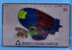 Japan Japon Telefonkarte Télécarte Phonecard Telefoonkaart -  Ballon Balloon Zeppelin Silbereffekkt - Sport