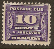 CANADA 1933 10c Postage Due SG D17 HM #OE35 - Impuestos