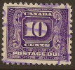 CANADA 1930 10c Postage Due SG D13 U #OE34 - Segnatasse