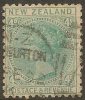 NZ 1882 4d Blue-green SSF SG 199 U #OI174 - Usados