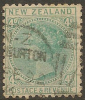 NZ 1882 4d Blue-green SSF SG 199 U #OI174 - Gebruikt