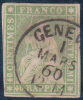 No 26 G Oblitéré Genève Le 1er Mars 1860 - Used Stamps