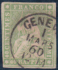 No 26 G Oblitéré Genève Le 1er Mars 1860 - Gebraucht