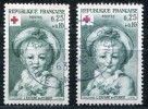 FRANCE - N° 1367a (2) , FRAGONARD , COULEUR GRIS & VERT - OBL. - TB & RARE - Usados