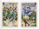 2 Cartes à Jouer - Rendez Vous, à Moi Auvergne, Ce Sont Les Ennemis - Chevalier D'Assas - 1760 - N°10 - Autres & Non Classés