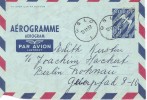 NORUEGA FRONTAL FRONT ONLY AEROGRAMA 1957 - Postwaardestukken