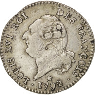 Monnaie, France, 15 Sols François, 15 Sols, 1/8 ECU, 1792, Lille, TTB+, Argent - Andere & Zonder Classificatie