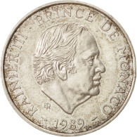 Monnaie, Monaco, Rainier III, 100 Francs, 1989, SUP, Argent, KM:164, Gadoury:164 - 1960-2001 Nouveaux Francs